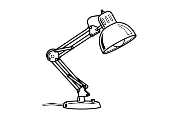 Adjustable Desk Lamp Coloring Page: Graphics & Coloring Pages Amp