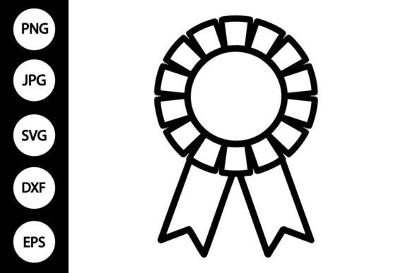 Award Ribbon Outline SVG: Graphics for Crafts Projects