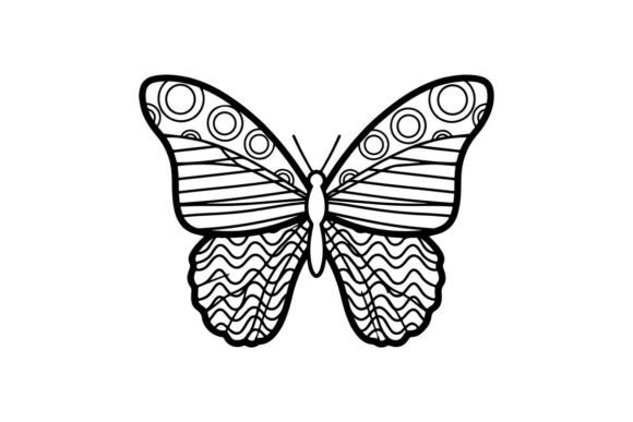 Decorative Butterfly Coloring Page: Graphics & Coloring Pages Amp