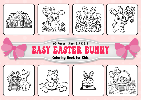 Easy Easter Bunny Coloring Book for Kids