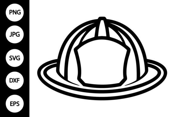 Fireman Hat Outline SVG: Graphics for Crafts