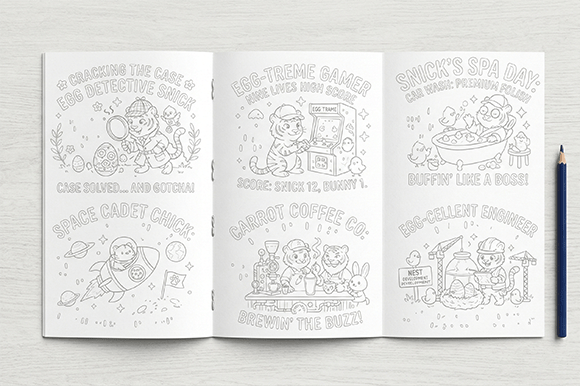 Funny Coloring Page Sublimation Type: Graphics & Coloring Pages Amp