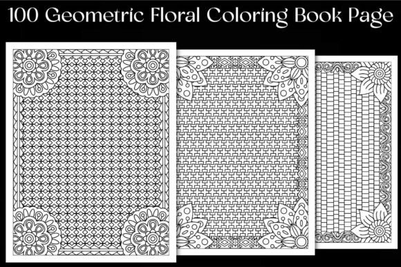 Geometric Floral Coloring Book Pages: Graphics & Coloring Pages Amp