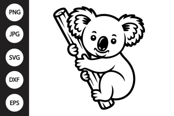 Koala Outline SVG: Graphics & Crafts Asset Review