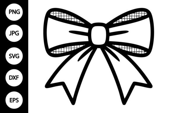 Ribbon Bow Outline SVG: Graphics for Crafts & Branding