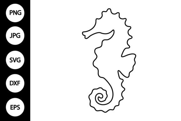 Seahorse Outline SVG: Crafts & Graphics Asset Review