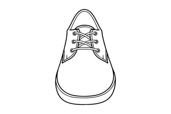 Sneaker Coloring Page Outline: Graphics & Coloring Pages Amp